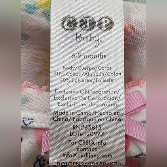 CJP Baby 3 piece set missing the cap. G 6-9 months. - Picture 13 of 15
